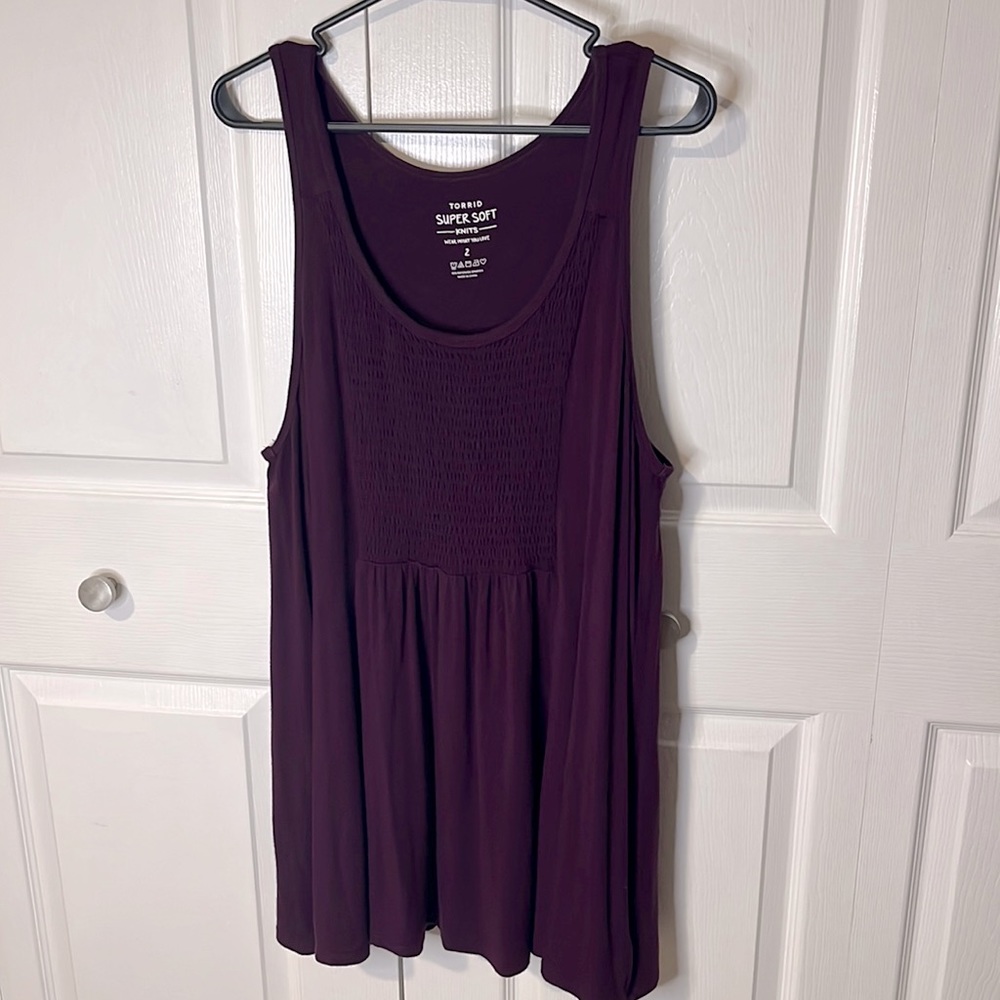 Torrid Eggplant tank top size 2